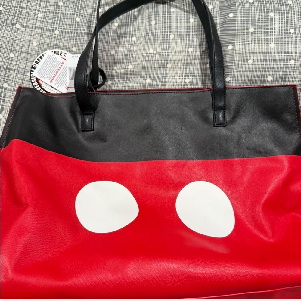 Disney Mickey Mouse Reversible Tote - Red and Black